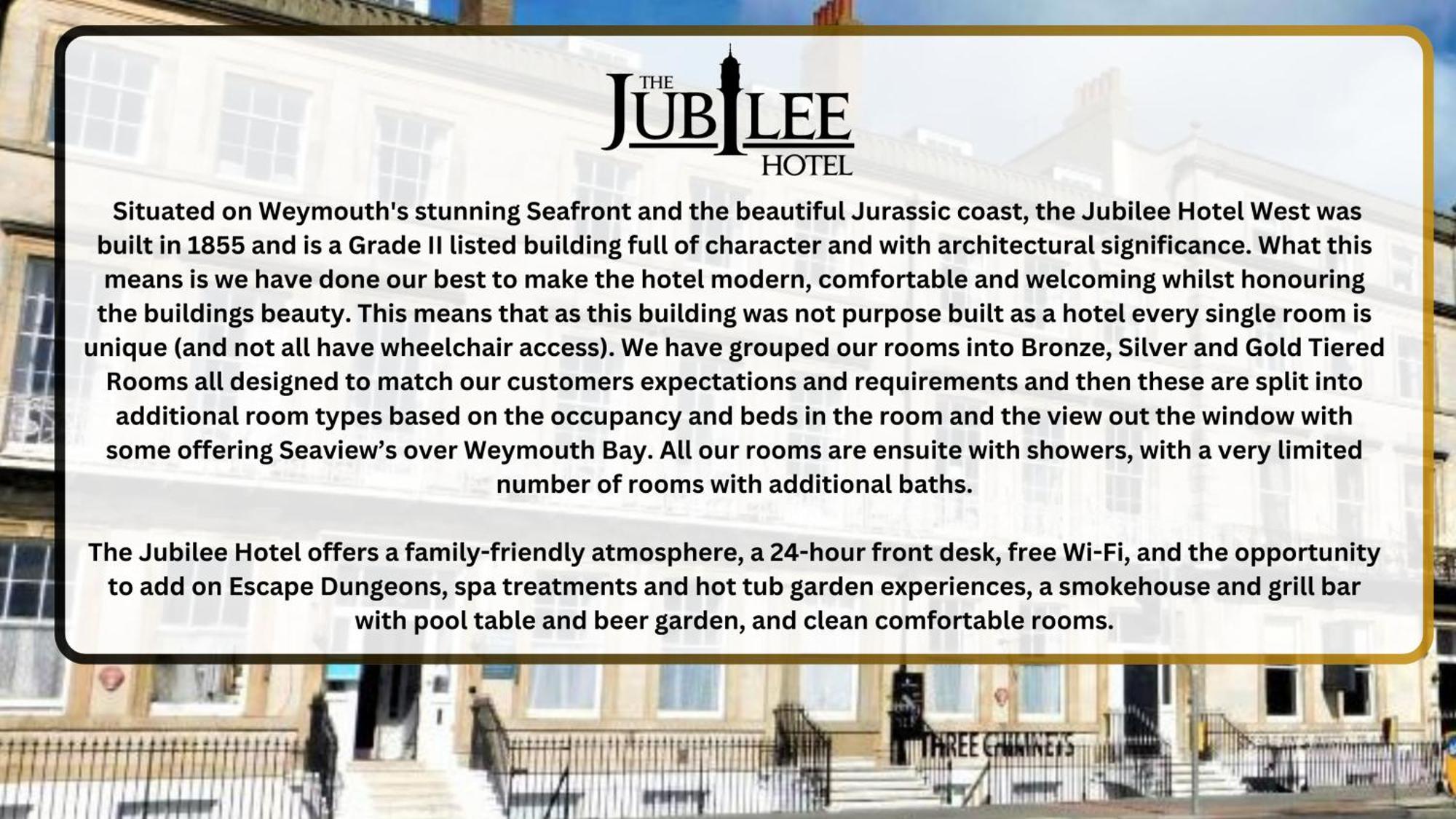 The Jubilee West- With Facilities & Smokehouse - Newly Refurbished Facilities Hotel Weymouth